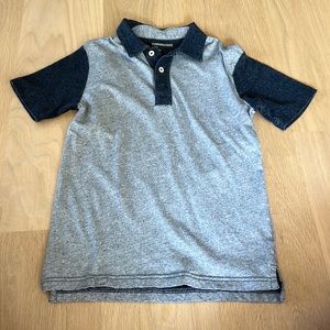 Boys size 7/8 two tone short sleeve polo shirt.
